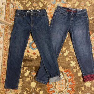 Eddie Bauer boyfriend jeans bundle, size 4